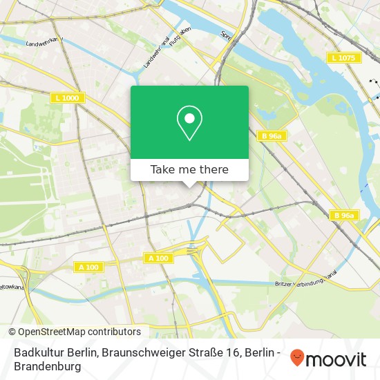 Badkultur Berlin, Braunschweiger Straße 16 Karte