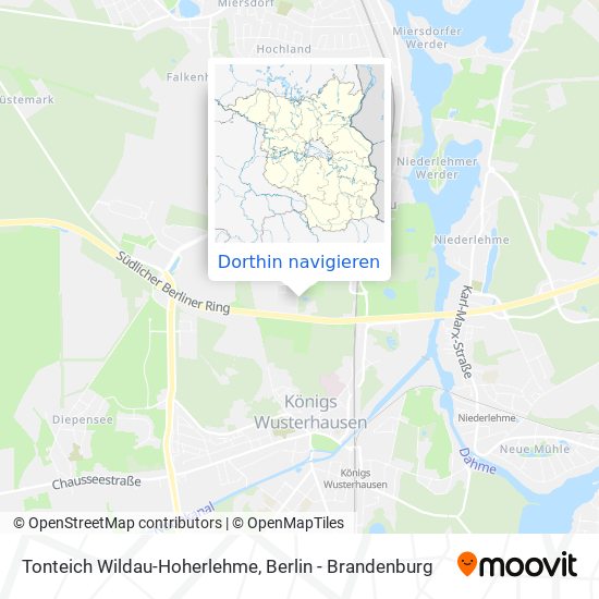 Tonteich Wildau-Hoherlehme Karte