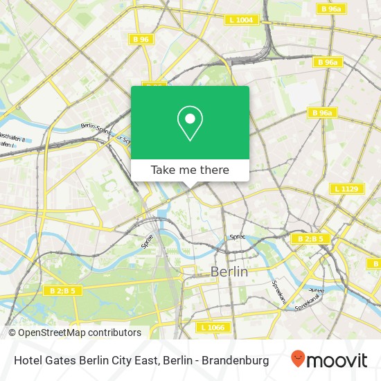 Hotel Gates Berlin City East Karte