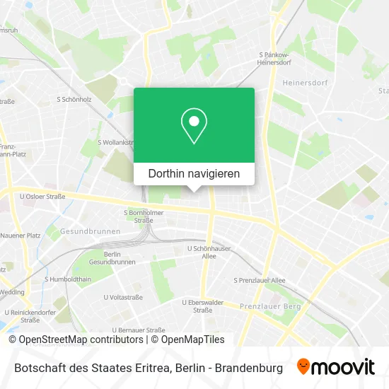 Botschaft des Staates Eritrea Karte