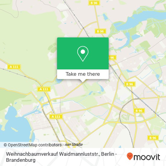 Weihnachbaumverkauf Waidmannluststr. Karte