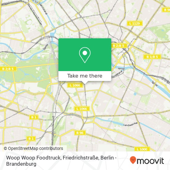 Woop Woop Foodtruck, Friedrichstraße Karte