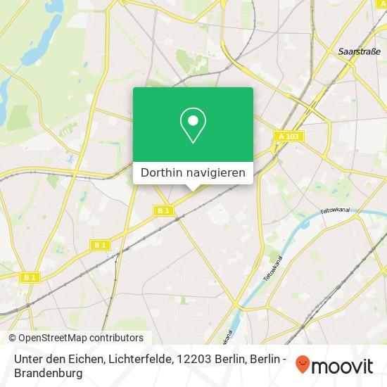 Unter den Eichen, Lichterfelde, 12203 Berlin Karte