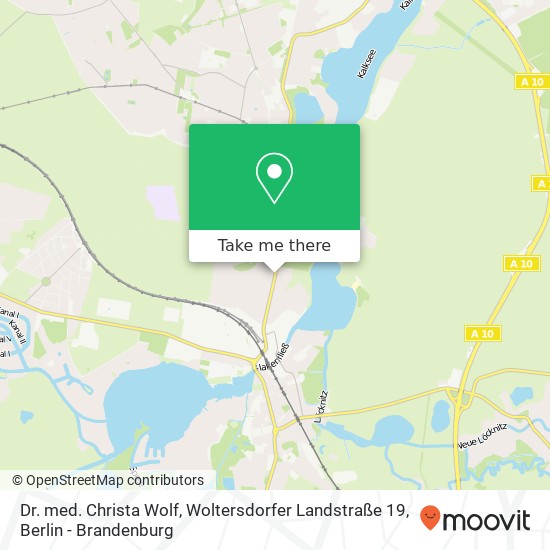 Dr. med. Christa Wolf, Woltersdorfer Landstraße 19 Karte