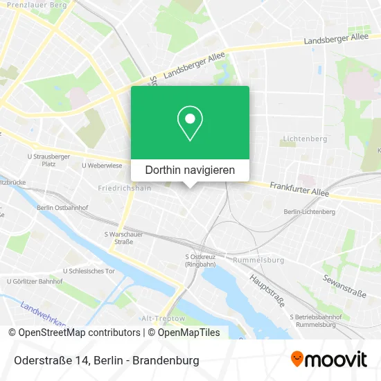 Oderstraße 14 Karte