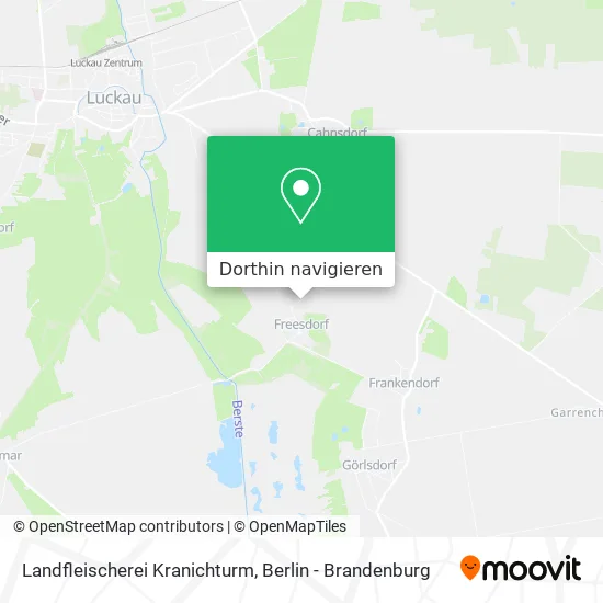 Landfleischerei Kranichturm Karte