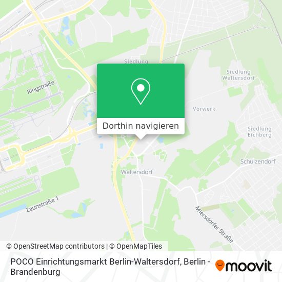 POCO Einrichtungsmarkt Berlin-Waltersdorf Karte