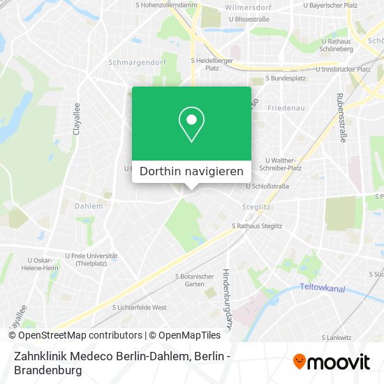 Zahnklinik Medeco Berlin-Dahlem Karte
