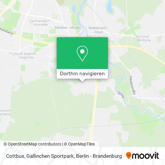 Cottbus, Gallinchen Sportpark Karte