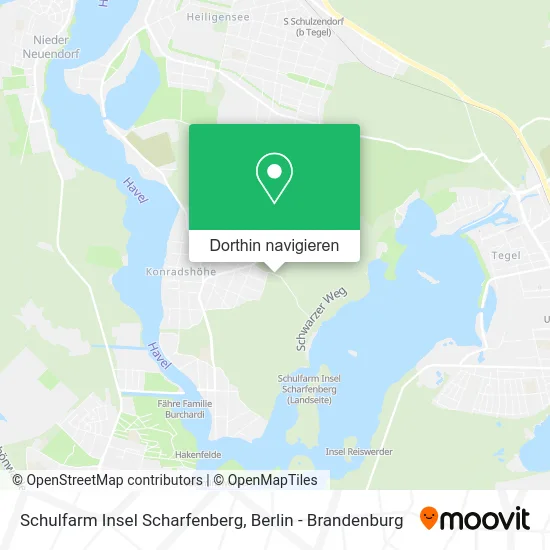 Schulfarm Insel Scharfenberg Karte