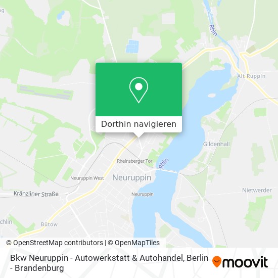 Bkw Neuruppin - Autowerkstatt & Autohandel Karte