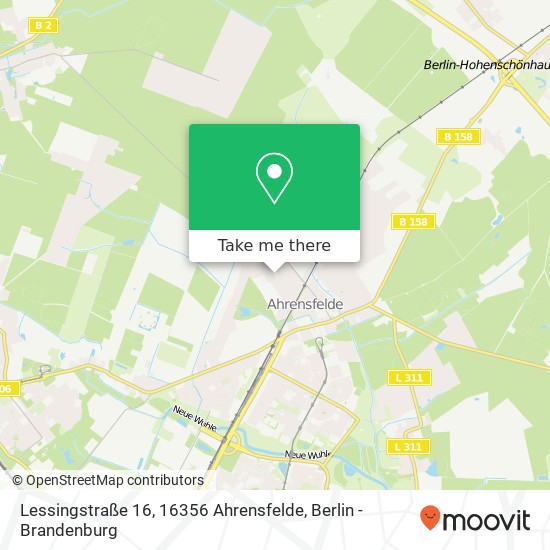 Lessingstraße 16, 16356 Ahrensfelde Karte