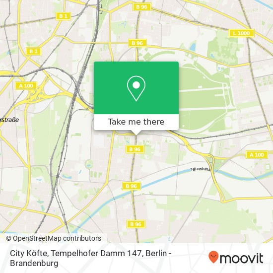 City Köfte, Tempelhofer Damm 147 Karte