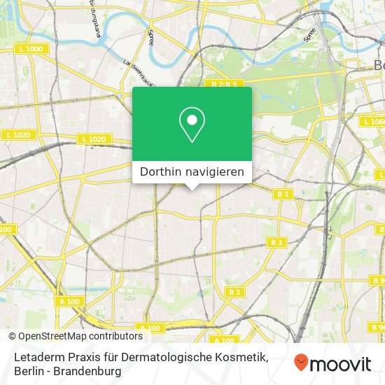 Letaderm Praxis für Dermatologische Kosmetik, Ansbacher Straße 52 Karte