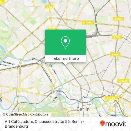 Art Café Jadore, Chausseestraße 56 Karte