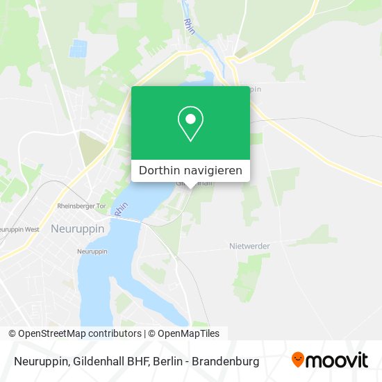 Neuruppin, Gildenhall BHF Karte