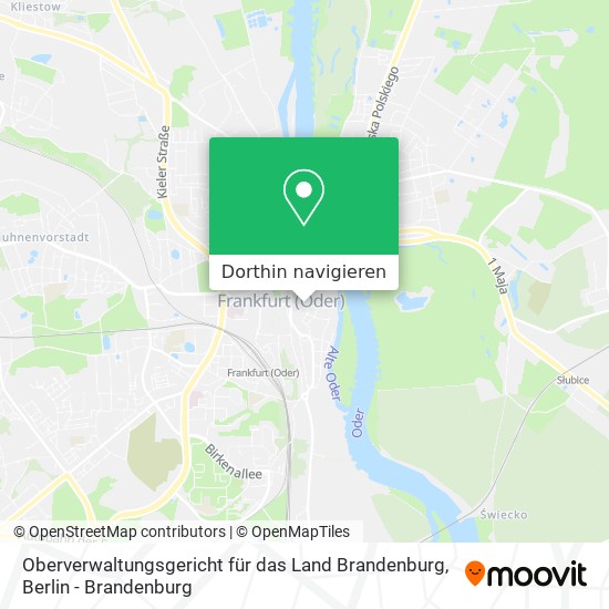 Oberverwaltungsgericht für das Land Brandenburg Karte