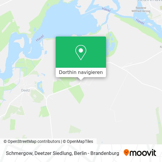 Schmergow, Deetzer Siedlung Karte