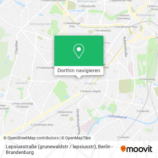 Lepsiusstraße (grunewaldstr / lepsiusstr) Karte