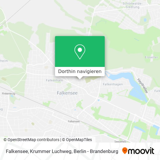 Falkensee, Krummer Luchweg Karte