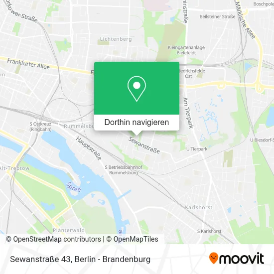 Sewanstraße 43 Karte