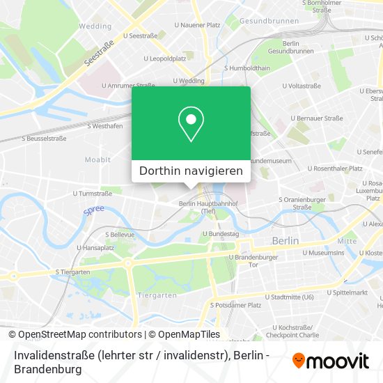 Invalidenstraße (lehrter str / invalidenstr) Karte