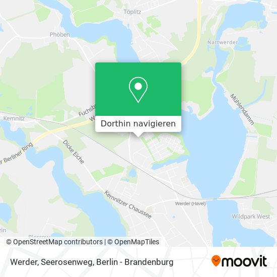 Werder, Seerosenweg Karte