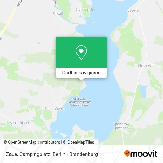 Zaue, Campingplatz Karte