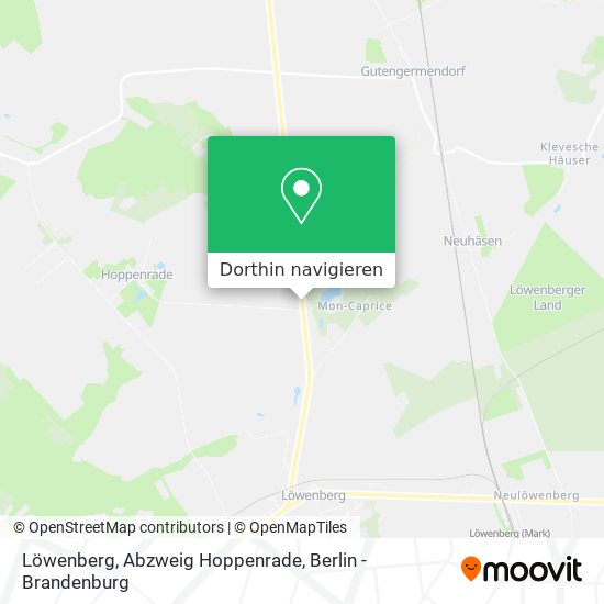 Löwenberg, Abzweig Hoppenrade Karte