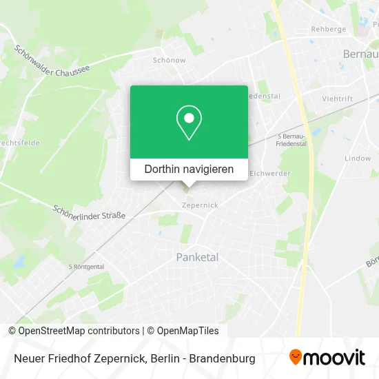 Neuer Friedhof Zepernick Karte