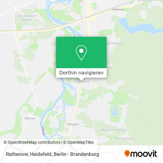 Rathenow, Heidefeld Karte