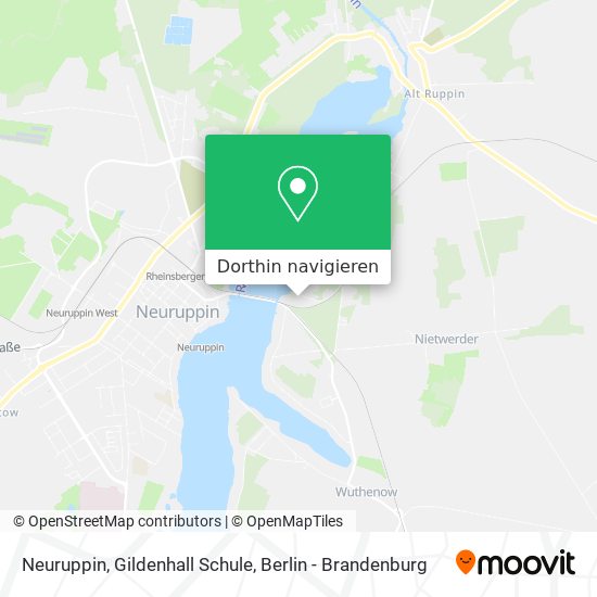 Neuruppin, Gildenhall Schule Karte