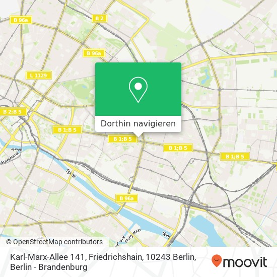 Karl-Marx-Allee 141, Friedrichshain, 10243 Berlin Karte