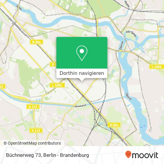 Büchnerweg 73, Adlershof, 12489 Berlin Karte