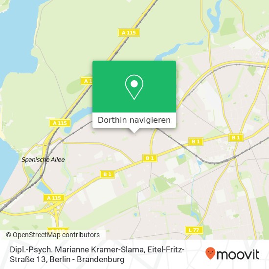 Dipl.-Psych. Marianne Kramer-Slama, Eitel-Fritz-Straße 13 Karte