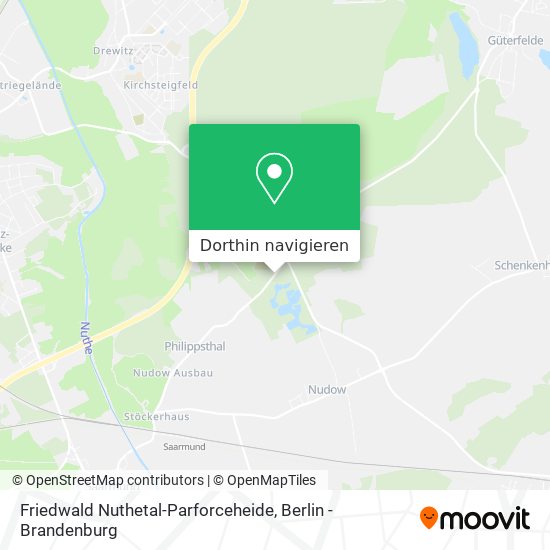 Friedwald Nuthetal-Parforceheide Karte