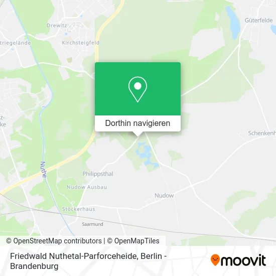 Friedwald Nuthetal-Parforceheide Karte