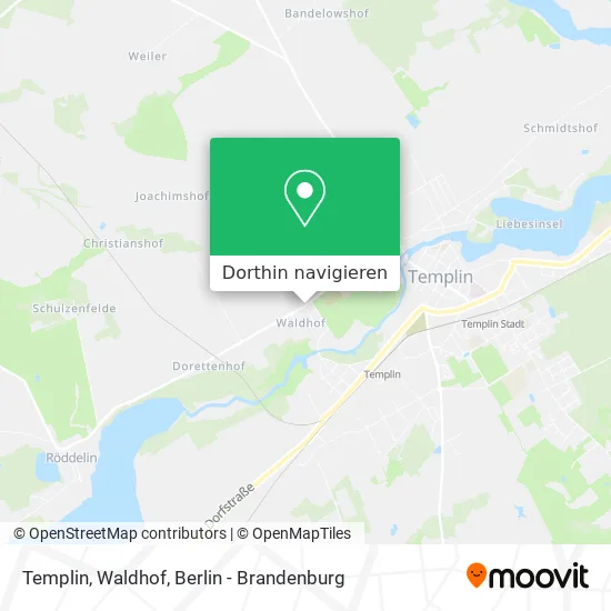 Templin, Waldhof Karte