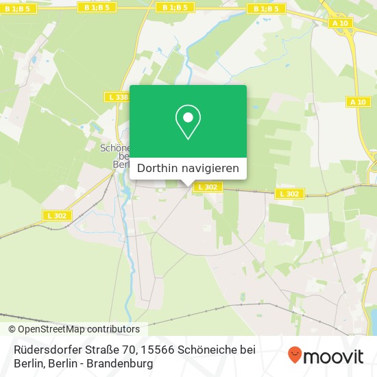 Rüdersdorfer Straße 70, 15566 Schöneiche bei Berlin Karte