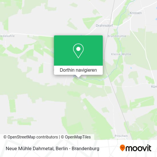 Neue Mühle Dahmetal Karte