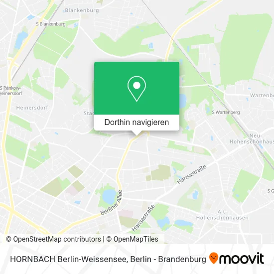 HORNBACH Berlin-Weissensee Karte