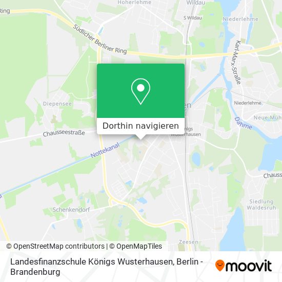 Landesfinanzschule Königs Wusterhausen Karte