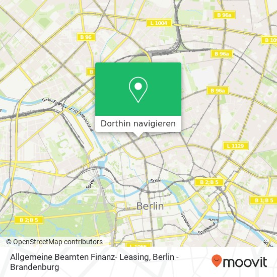 Allgemeine Beamten Finanz- Leasing, Invalidenstraße 28 Karte
