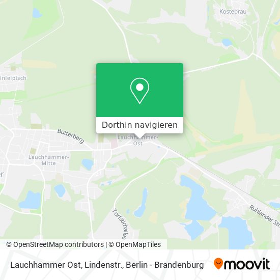 Lauchhammer Ost, Lindenstr. Karte
