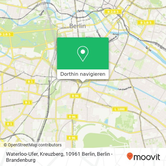 Waterloo-Ufer, Kreuzberg, 10961 Berlin Karte