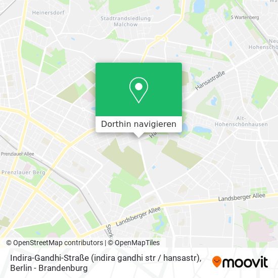 Indira-Gandhi-Straße (indira gandhi str / hansastr) Karte