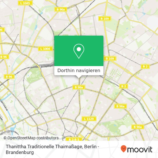 Thanittha Traditionelle Thaimaßage, Schönhauser Allee 134B Karte