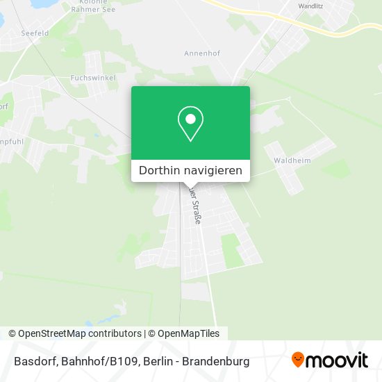 Basdorf, Bahnhof/B109 Karte