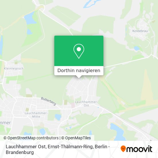Lauchhammer Ost, Ernst-Thälmann-Ring Karte