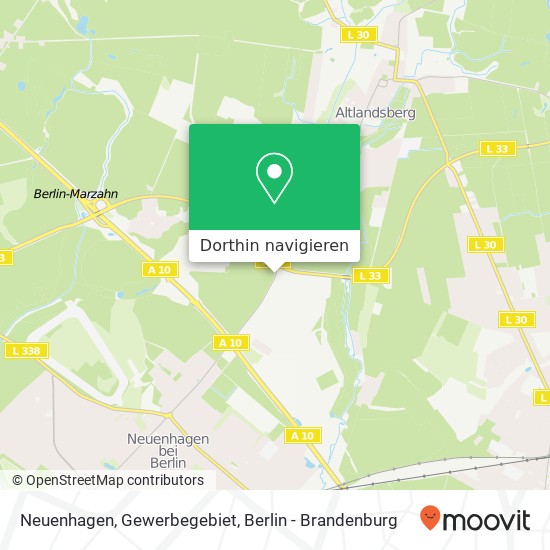 Neuenhagen, Gewerbegebiet Karte